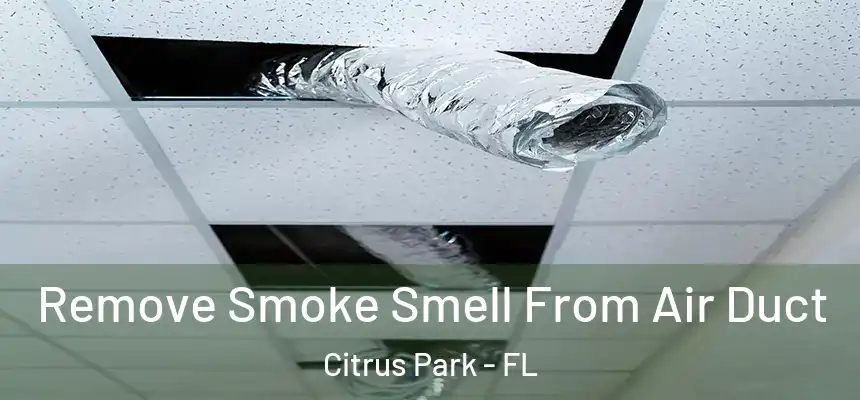 Remove Smoke Smell From Air Duct Citrus Park - FL